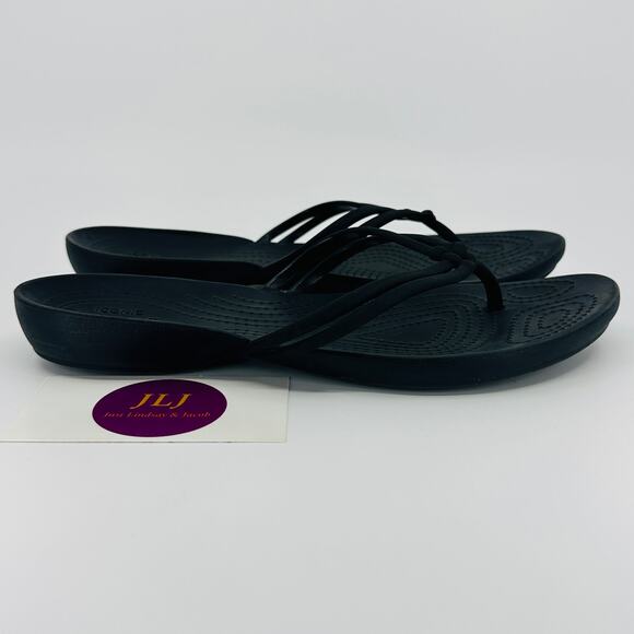 Crocs Women's Isabella Flip Flop Slip On Comfor Thong Sandals 204004 Size 6 - Picture 1 of 13
